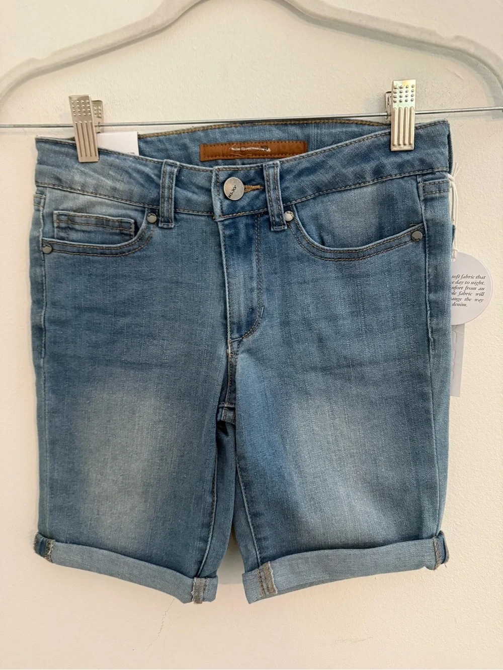 Joe’s Jeans Girls 12 The Finn Denim Bermuda Shorts NWT Stretch Cuffed